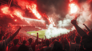 Pyroeffekter på Maracana stadion